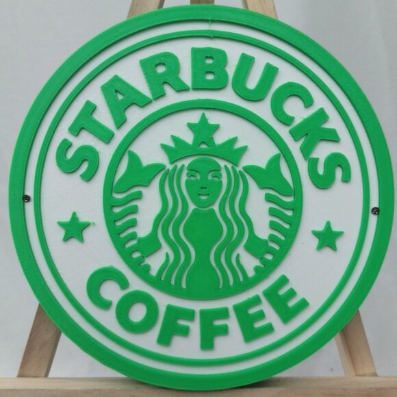3D Printed Starbucks RGB LED 8-Inch Sign With Remote Wall Lamp - Picture 3 of 11